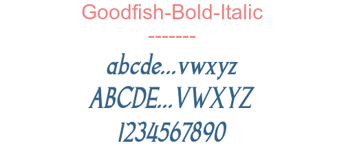 Goodfish-Bold-Italic