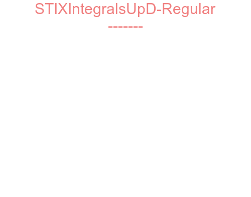 STIXIntegralsUpD-Regular