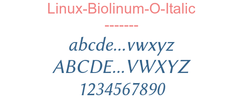 Linux-Biolinum-O-Italic