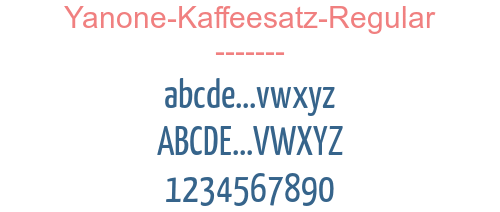 Yanone-Kaffeesatz-Regular