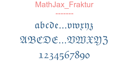 MathJax Fraktur