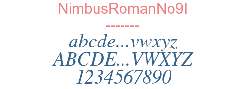 NimbusRomanNo9I