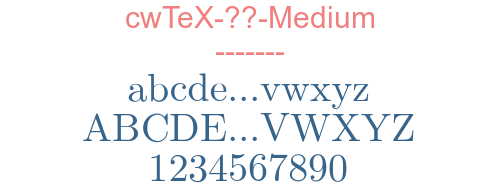 cwTeX-楷書-Medium