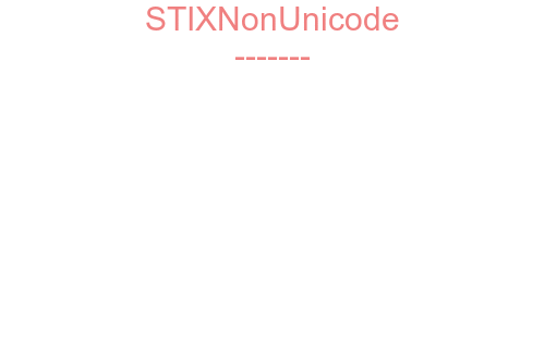 STIXNonUnicode