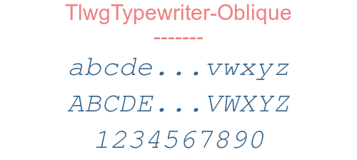 TlwgTypewriter-Oblique