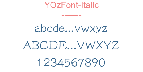 YOzFont-Italic