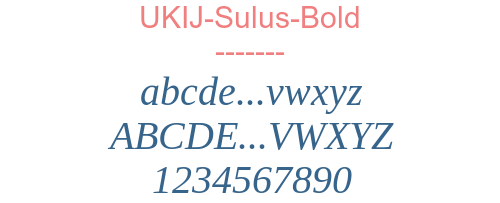 UKIJ-Sulus-Bold