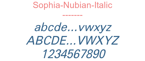 Sophia-Nubian-Italic