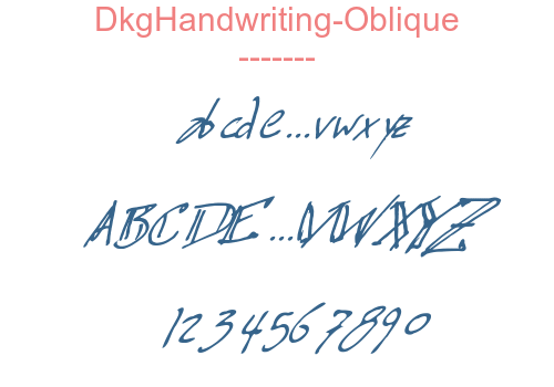 DkgHandwriting-Oblique