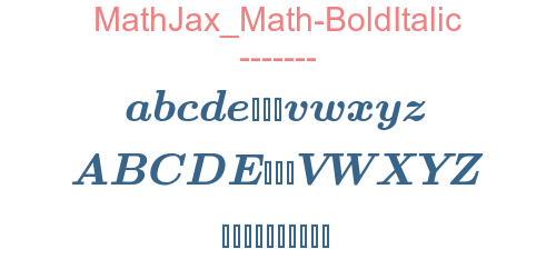 MathJax Math-BoldItalic