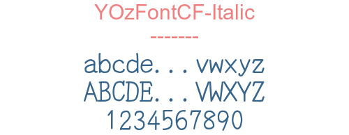 YOzFontCF-Italic