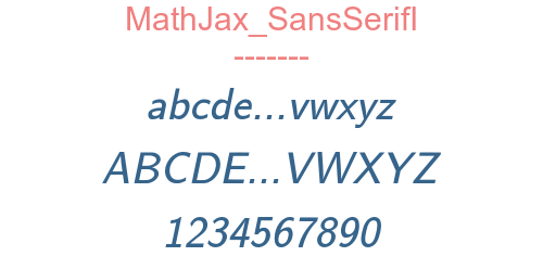 MathJax SansSerifI