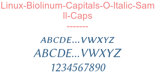 Linux-Biolinum-Capitals-O-Italic-Samll-Caps