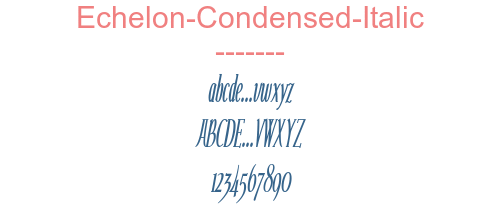 Echelon-Condensed-Italic