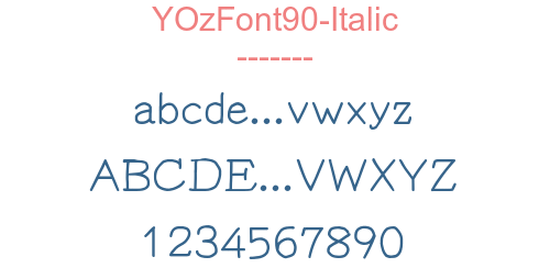 YOzFont90-Italic