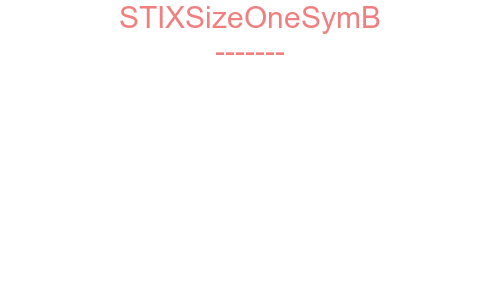 STIXSizeOneSymB