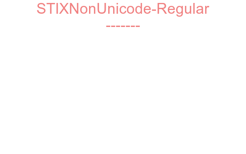 STIXNonUnicode-Regular