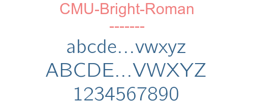 CMU-Bright-Roman