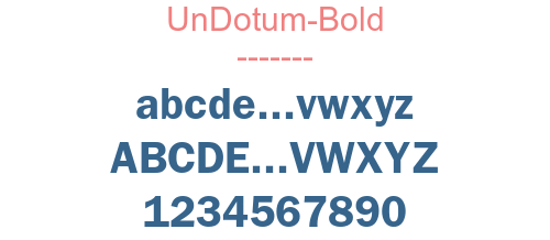 UnDotum-Bold