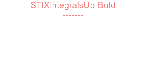 STIXIntegralsUp-Bold