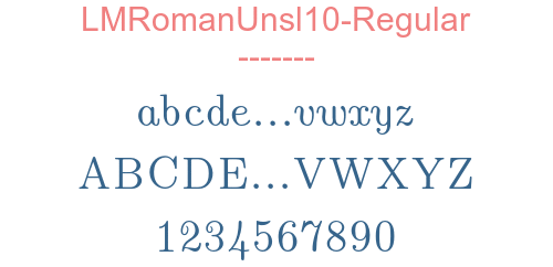 LMRomanUnsl10-Regular