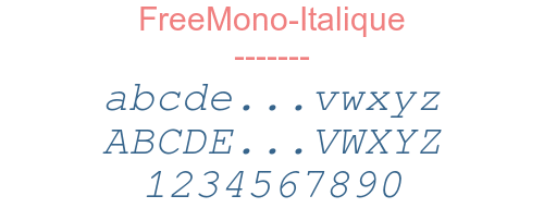 FreeMono-Italique