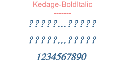 Kedage-BoldItalic