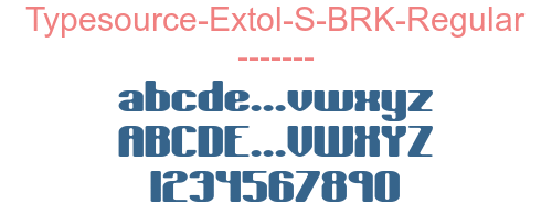 Typesource-Extol-S-BRK-Regular