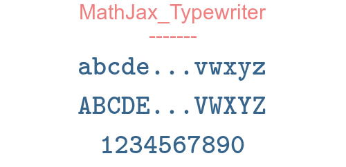 MathJax Typewriter