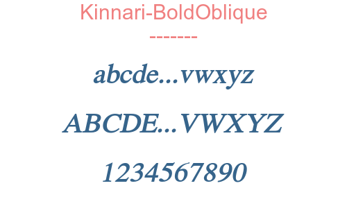 Kinnari-BoldOblique