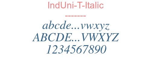 IndUni-T-Italic