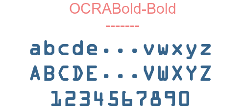 OCRABold-Bold