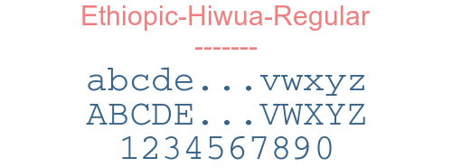 Ethiopic-Hiwua-Regular