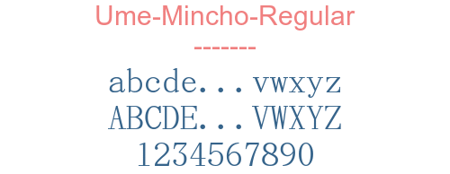 Ume-Mincho-Regular