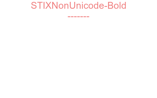 STIXNonUnicode-Bold