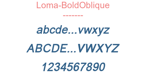 Loma-BoldOblique