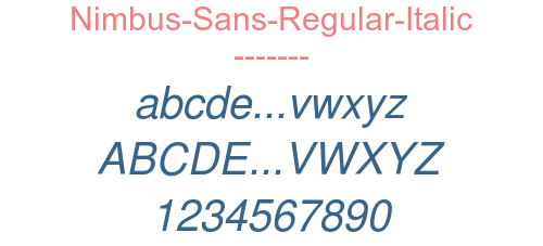 Nimbus-Sans-Regular-Italic