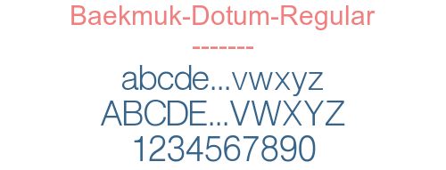 Baekmuk-Dotum-Regular