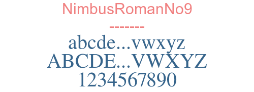 NimbusRomanNo9