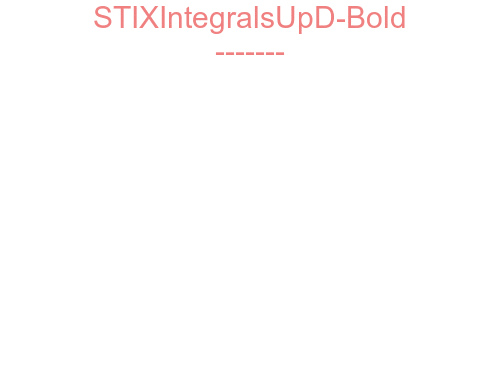 STIXIntegralsUpD-Bold