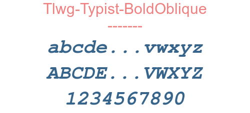 Tlwg-Typist-BoldOblique