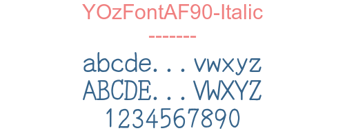 YOzFontAF90-Italic