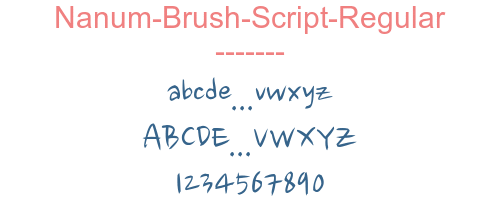 Nanum-Brush-Script-Regular