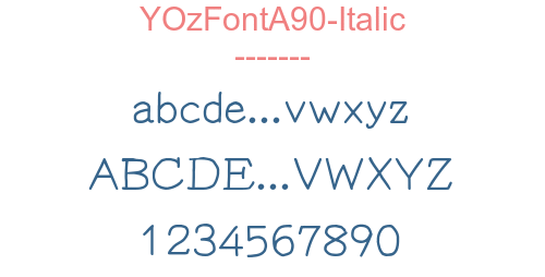 YOzFontA90-Italic