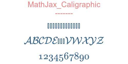 MathJax Caligraphic