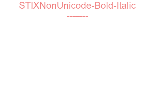 STIXNonUnicode-Bold-Italic