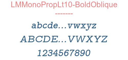 LMMonoPropLt10-BoldOblique