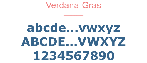 Verdana-Gras