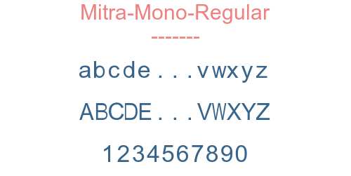 Mitra-Mono-Regular