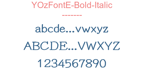 YOzFontE-Bold-Italic